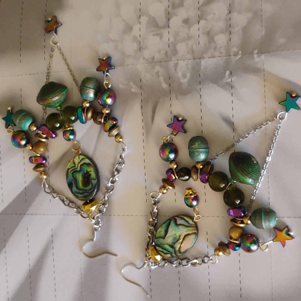 Boho Cosmic Style Stellar Statement Earrings With… - image 7